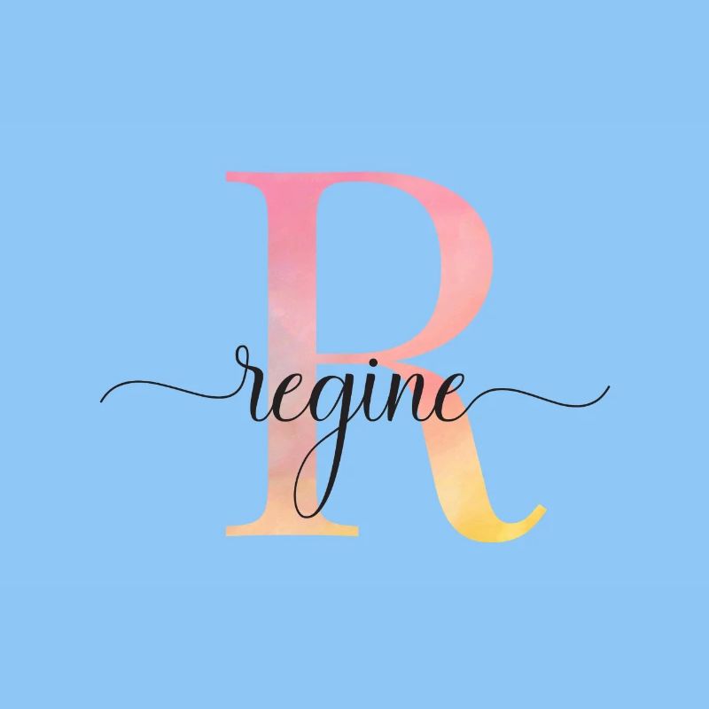 L | Monogramme | Nom | Régine |Aquarelle