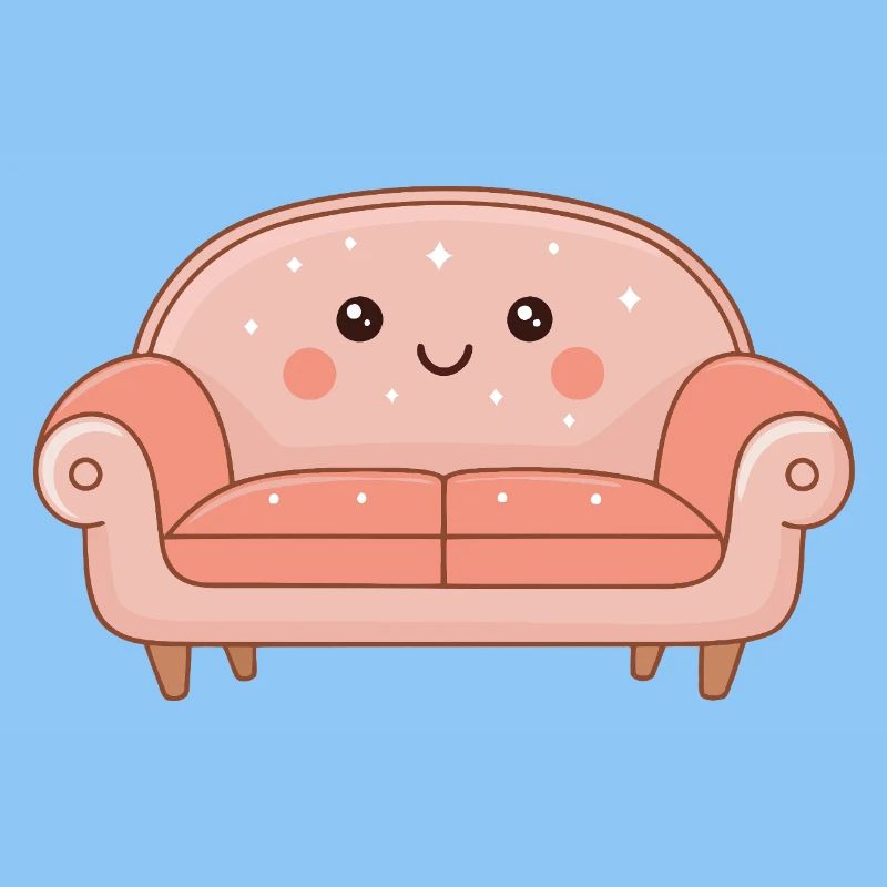 Süßes, sternenbedecktes warmes Sofa