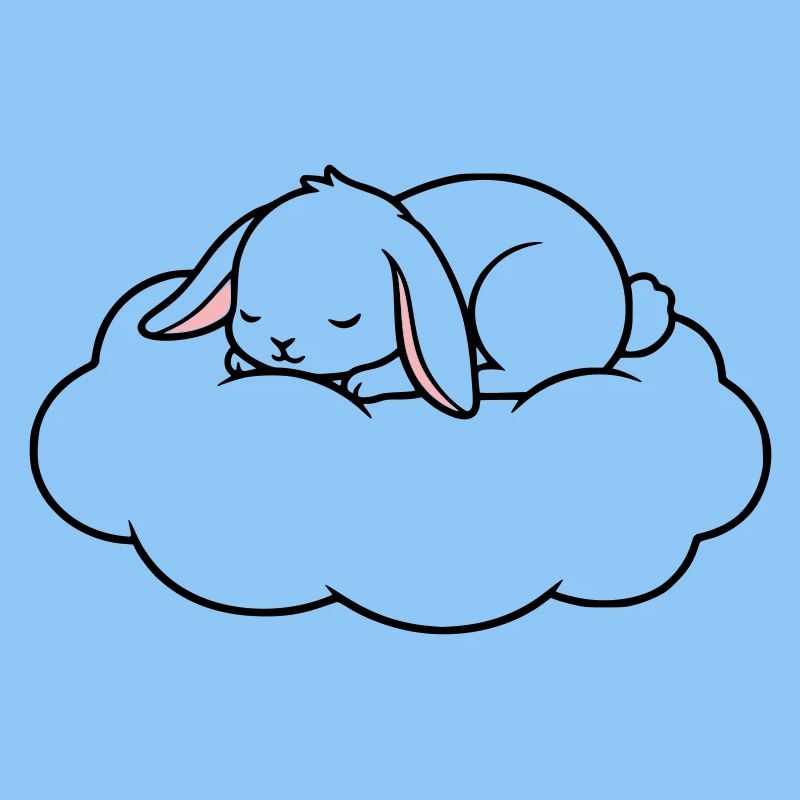 Sleeping Rabbit on Cloud Dream