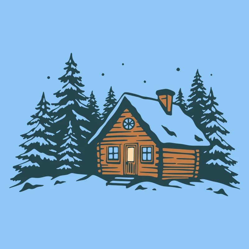 Winter Forest Hut
