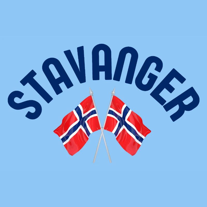 Stavanger-Norwegen-Flaggen