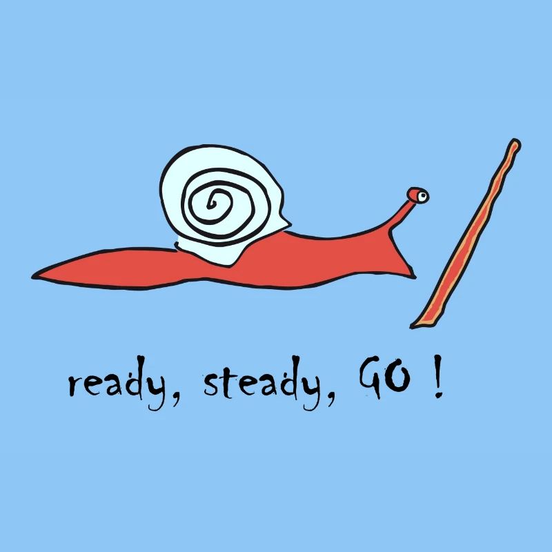 running snail -- ready, steady, GO !