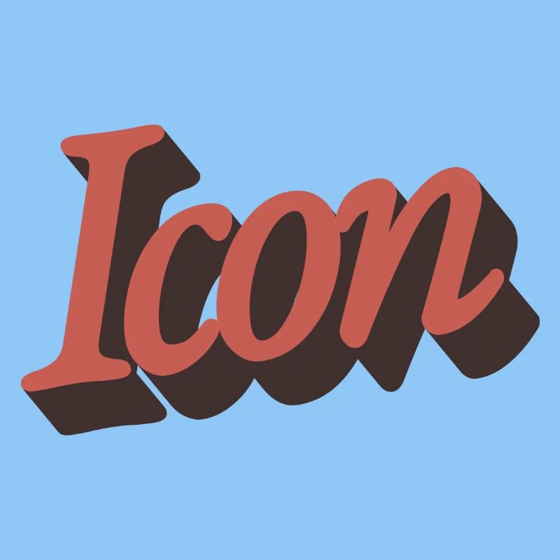Retro Icon Script in Autumn Orange
