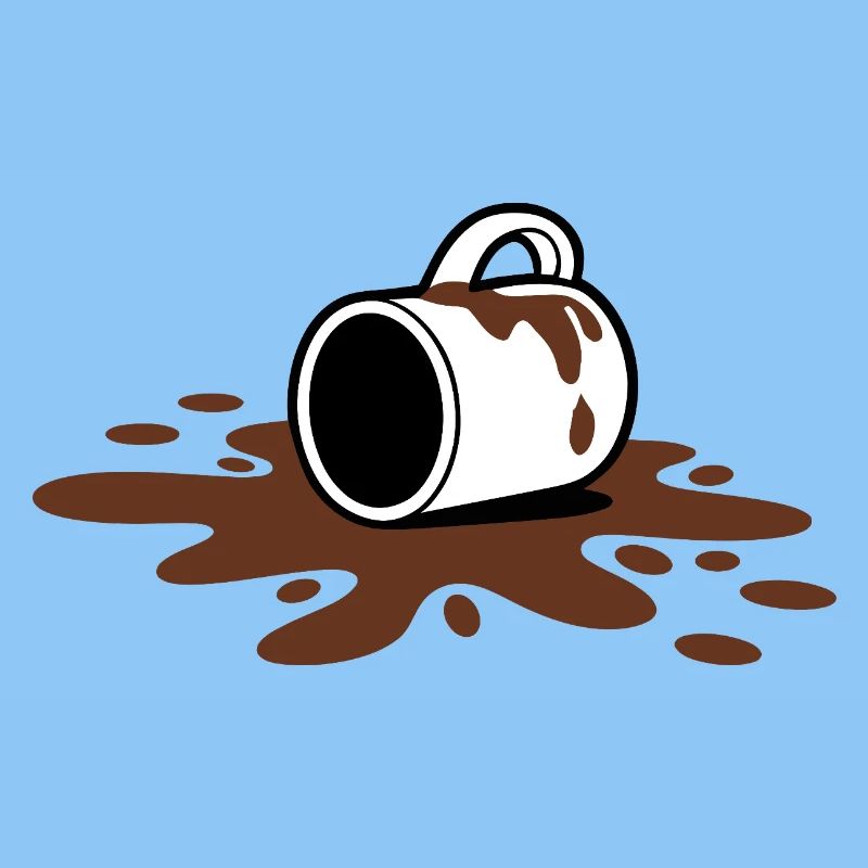 Kaffee Verschütteter