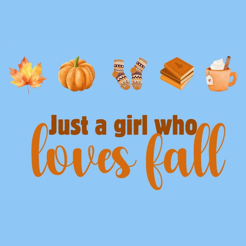 Herbstliebendes Mädchen Design, Fall Vibes