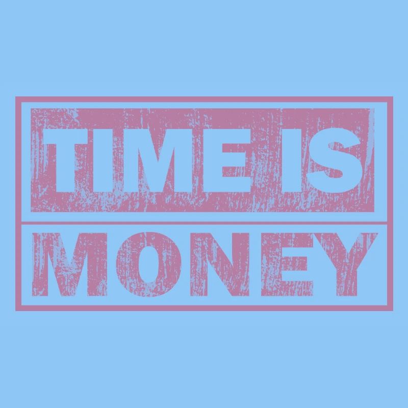 Le temps, c’est de l’argent – typographie audacieuse