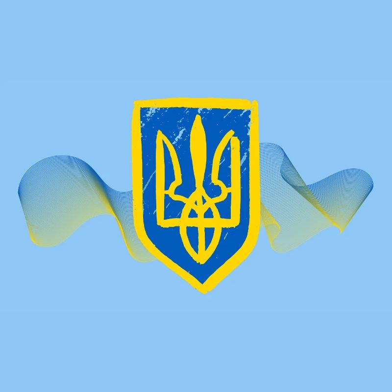 Ukrainisches Dreizack-Emblem-Design