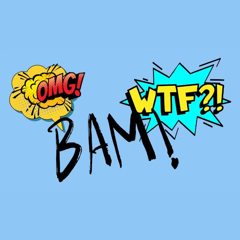 Comic Explosive OMG WTF Exclamations