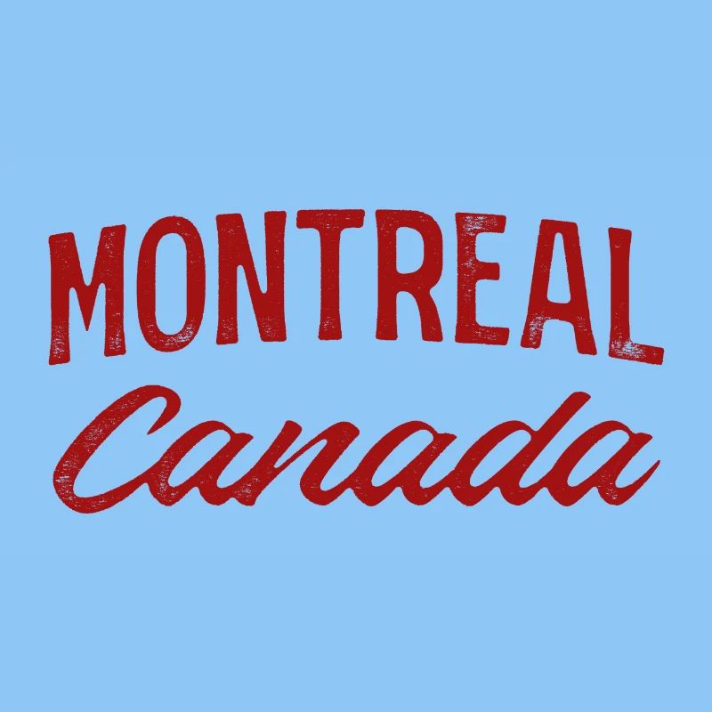 Montreal Canada Vintage Script