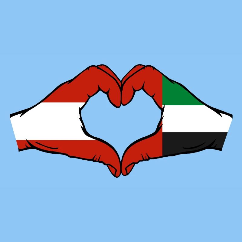 Autriche Émirats arabes unis Drapeau