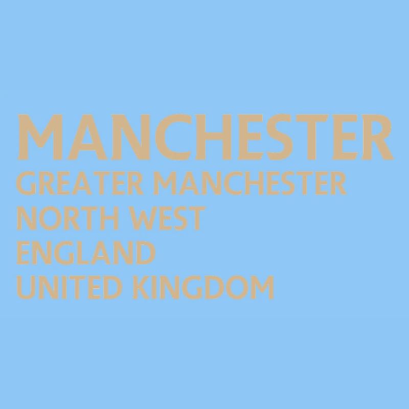 Manchester – England Lyric Design