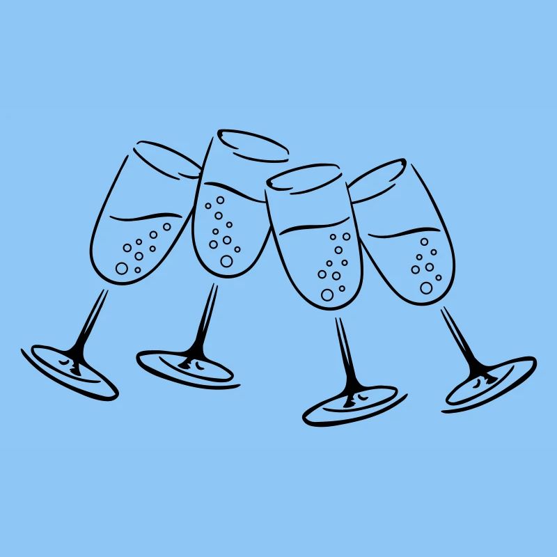 sekt glaeser anstossen