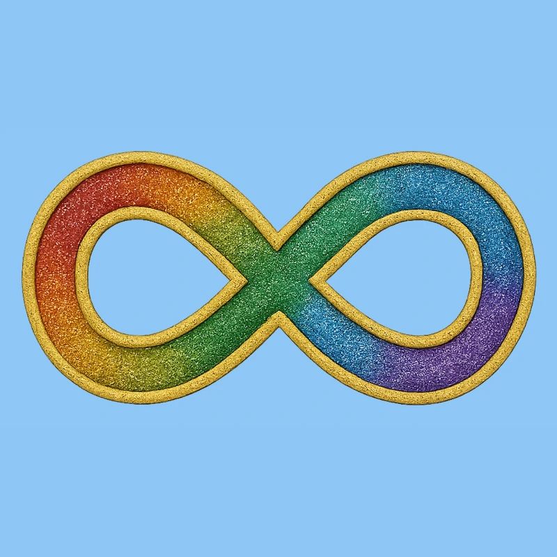 Rainbow infinity symbol for diversity