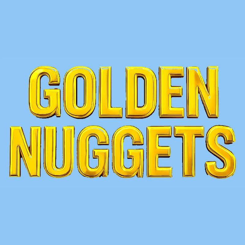 Gold Nuggets 3D Text