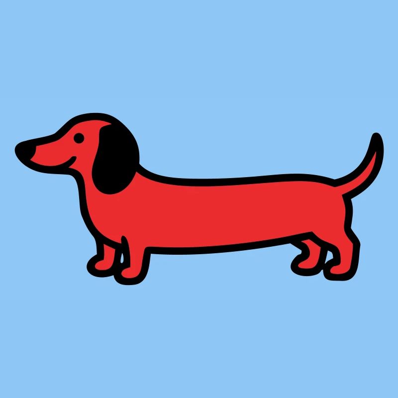 Jagdhund Dackel Profil Vektor