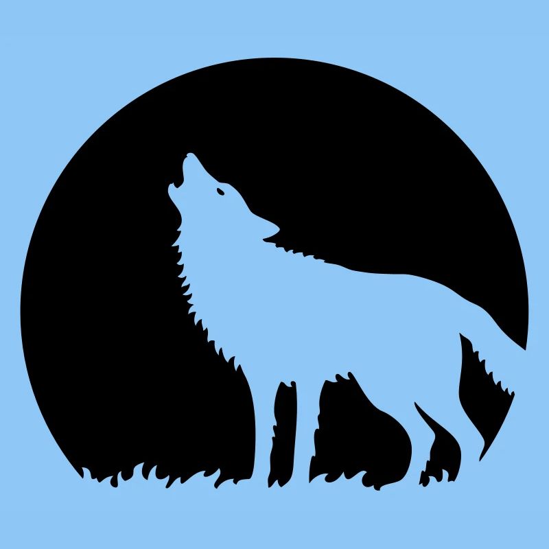 Howling Wolf At Full Moon (1C)