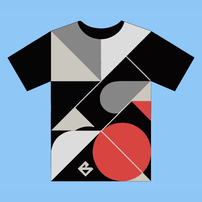Geometrisches Mosaik: Rote Kreisblöcke