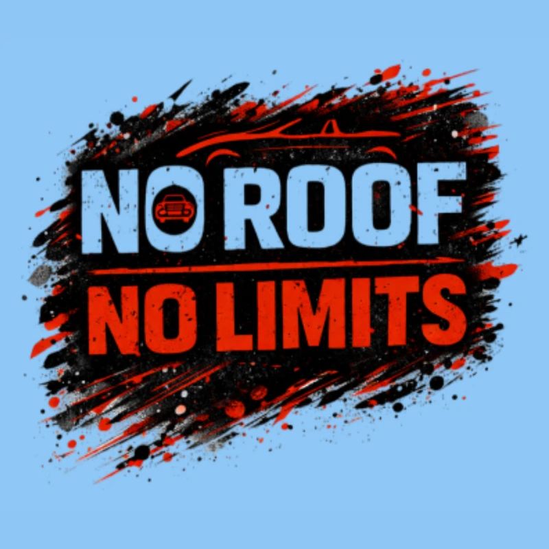 No Rules No Limits Car Convertible Saying