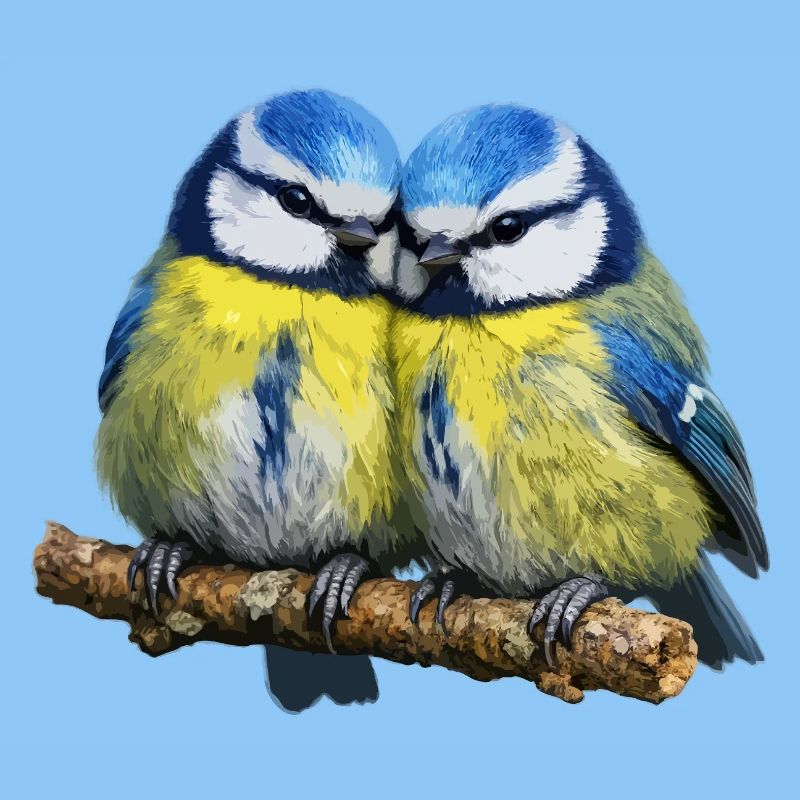 Zwei Blaue