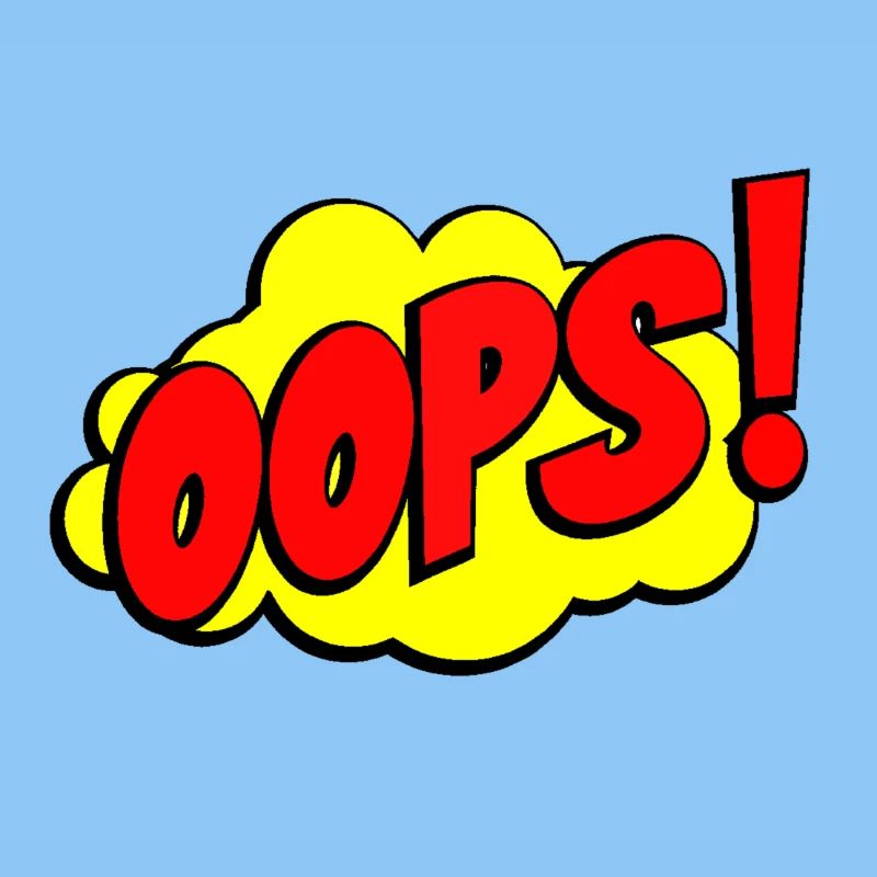 Dessin animé Oops Conception de bande dessinée