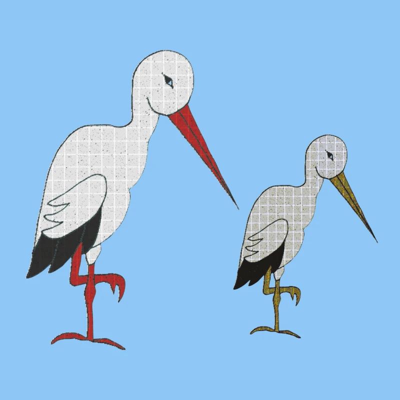 storch mit kind