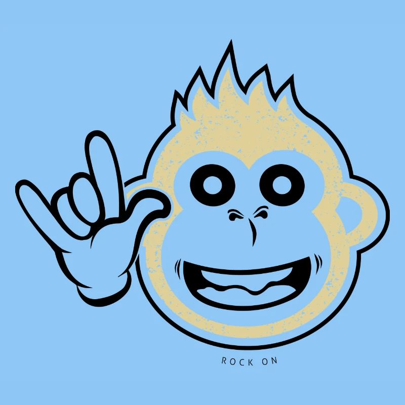 Rock on monkey