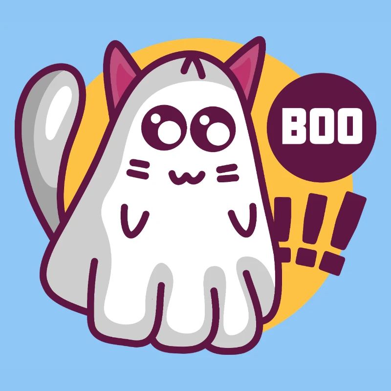 Boo cat - Cute Ghost Cat