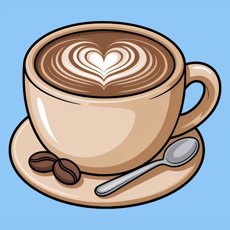 Heart-shaped Latte Art Coffee Mug