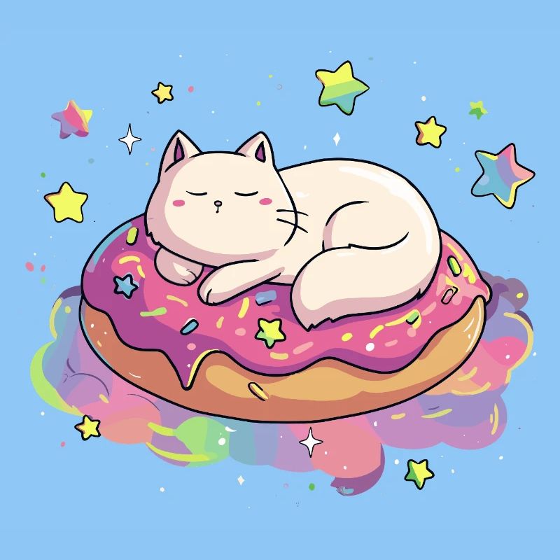 Cat Cuddle Donut Dream