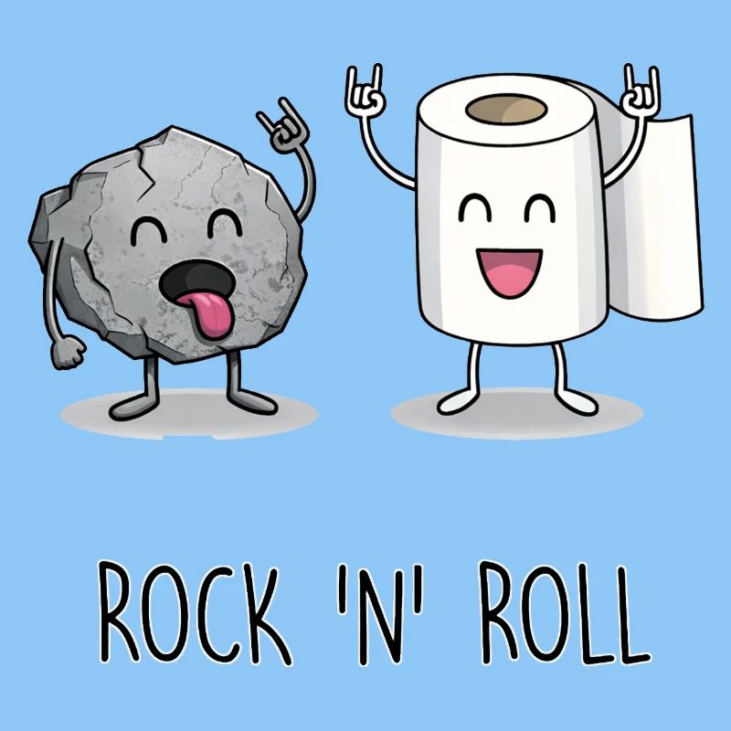 Design de dessin animé rock 'n' roll drôle