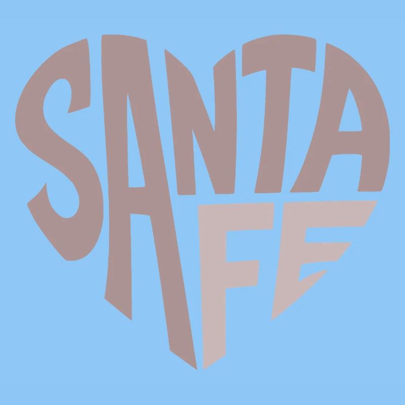 Santa Fe Retro Typo Herz