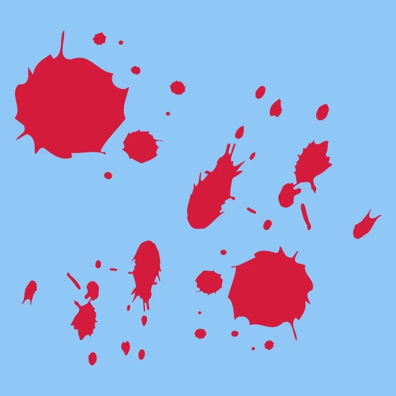 Red Paint Splashes Abstract Pattern