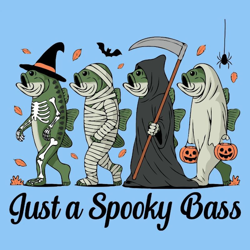 Créatures de poisson déguisées Halloween Perche Pêcheur