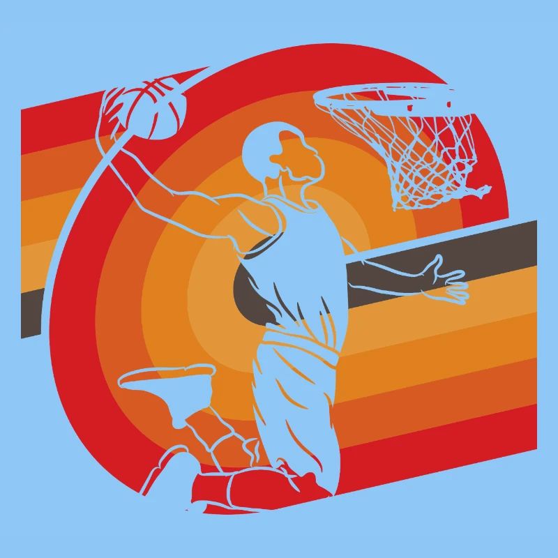 Basket-ball classique à l’ancienne design rétro