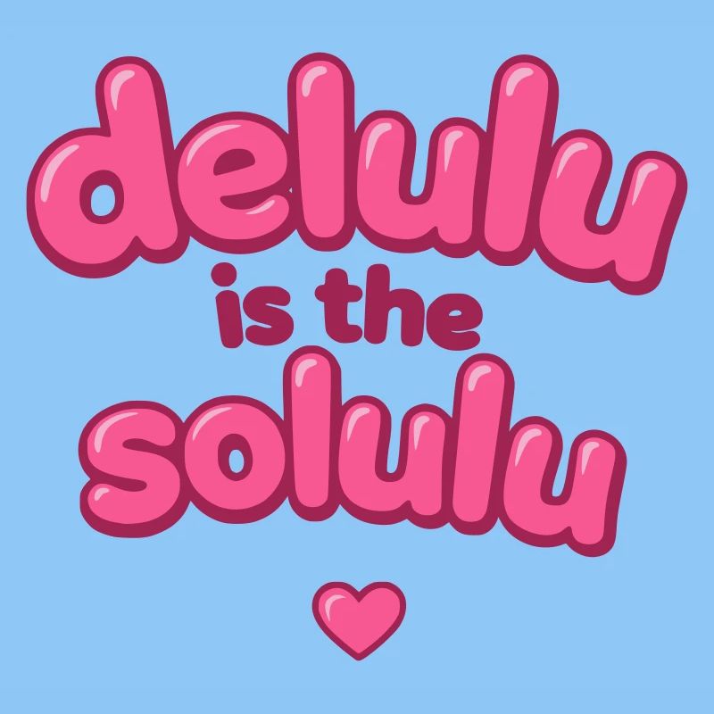 Delulu Pink Bubble Text