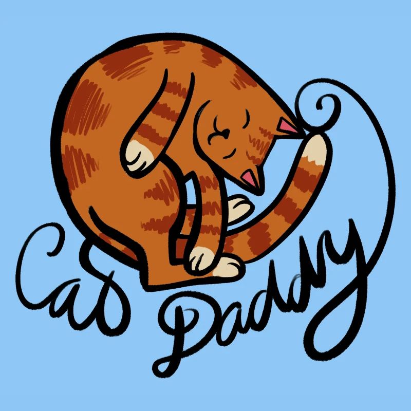 Illustration eines gekrümmten Tabby-Nickerchens