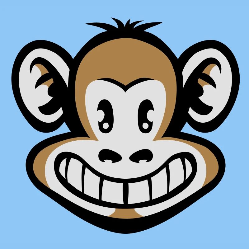 Tête de singe cartoon flex
