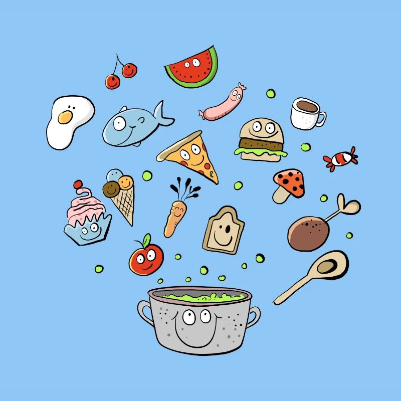 Essen Doodle I Mahzeit I Lebensmittel