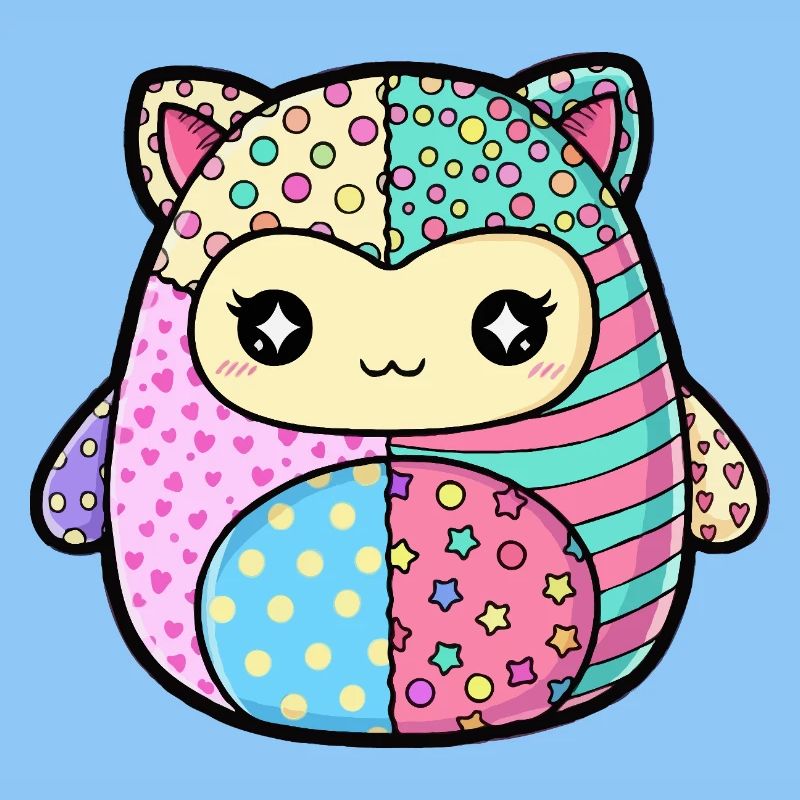 Patchwork Kitten Pastel Colors