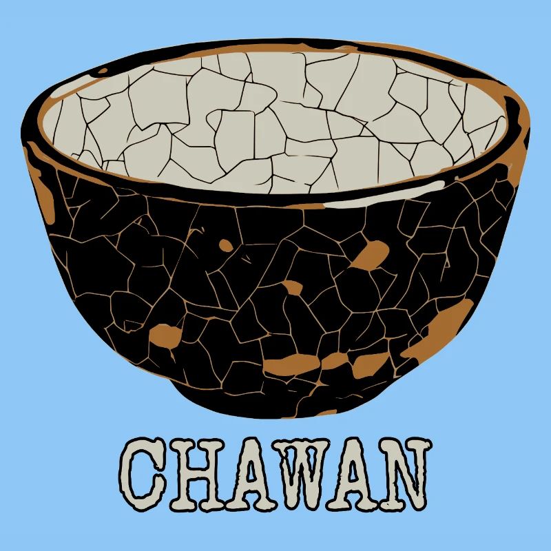 Zerbrochene Chawan-Teeschale