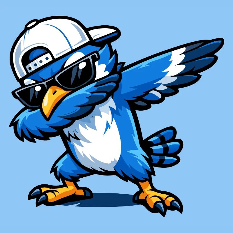 Dabbing Blue Jay