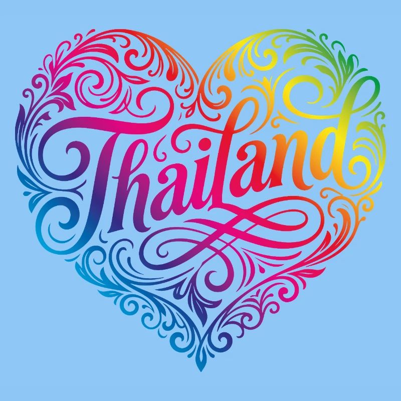 Cœur Thaïlandais Coloré