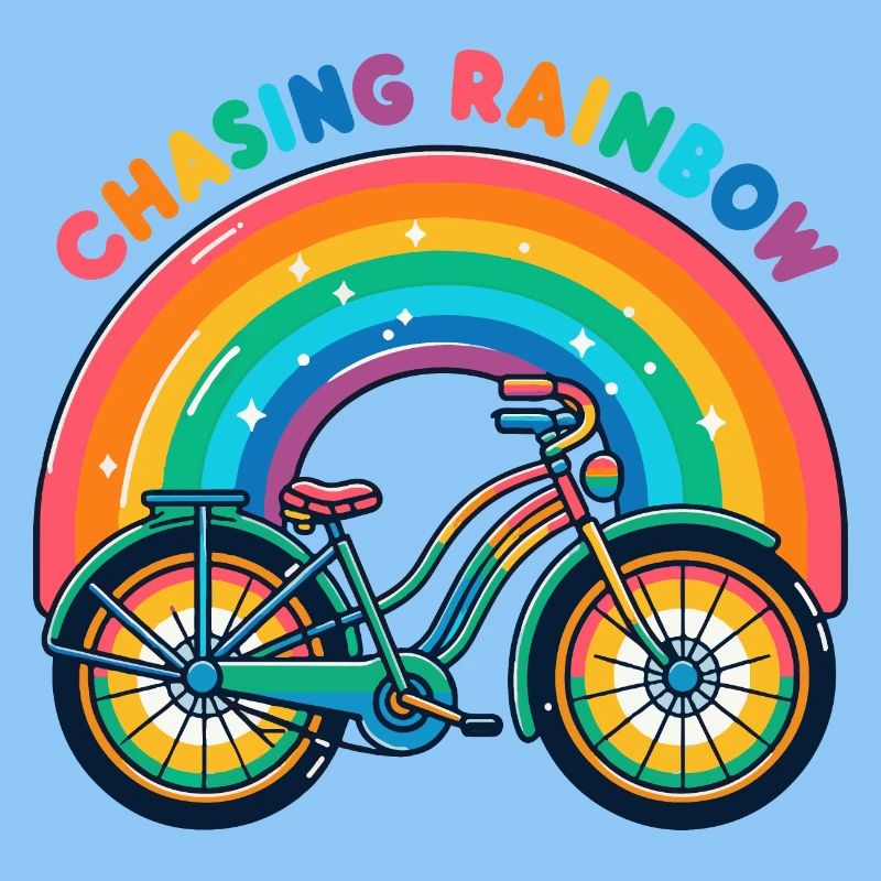 Conception de vélo Chasing Rainbow