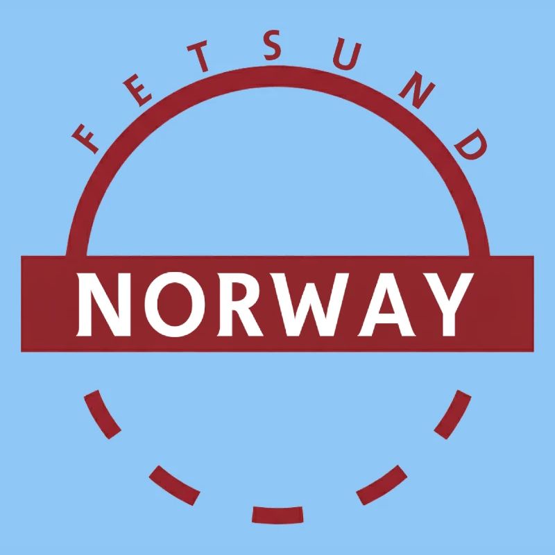 Norwegen Rundes Emblem mit Ländername