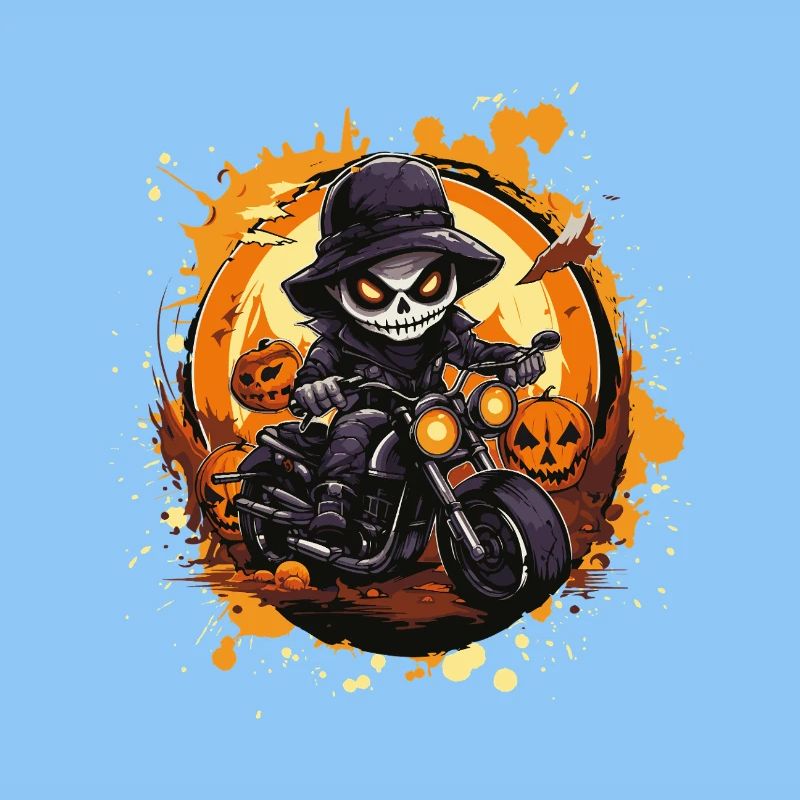 Skeleton Motorcycle Halloween
