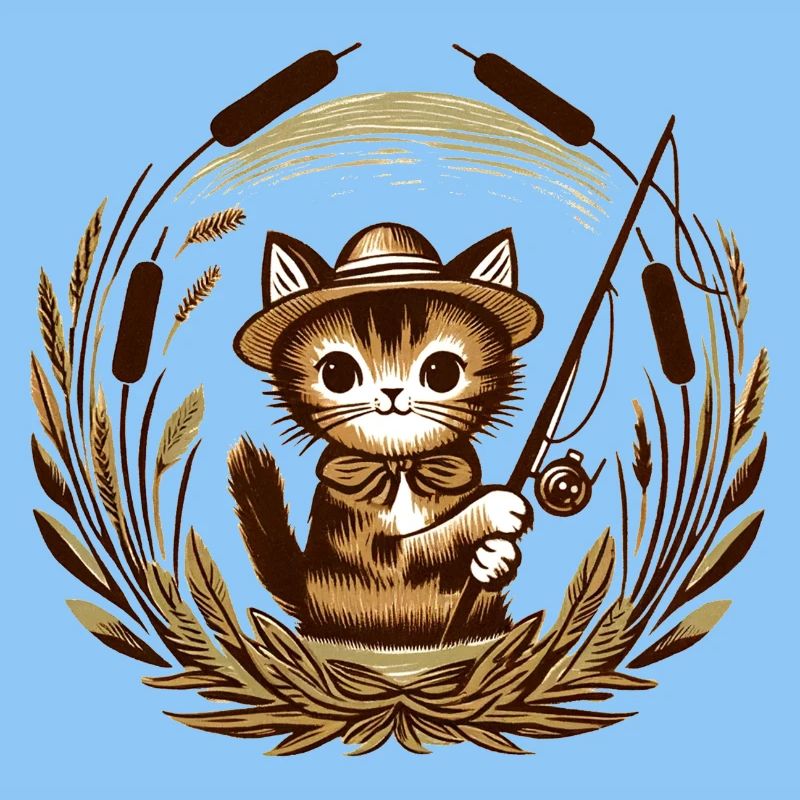 Schnurrbart-Angler-Katze