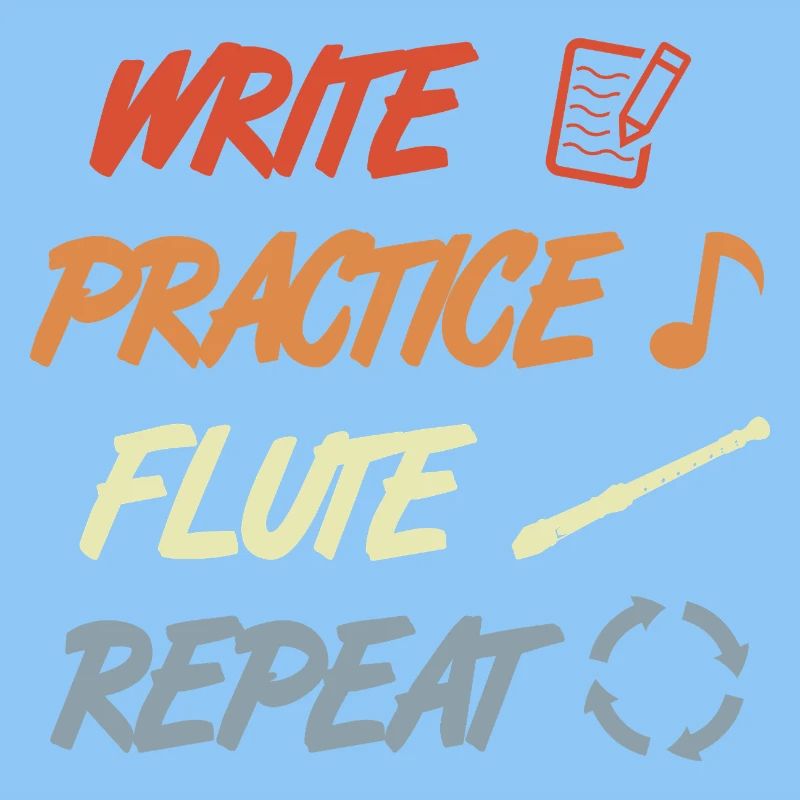 Write Practice Flute Repeat