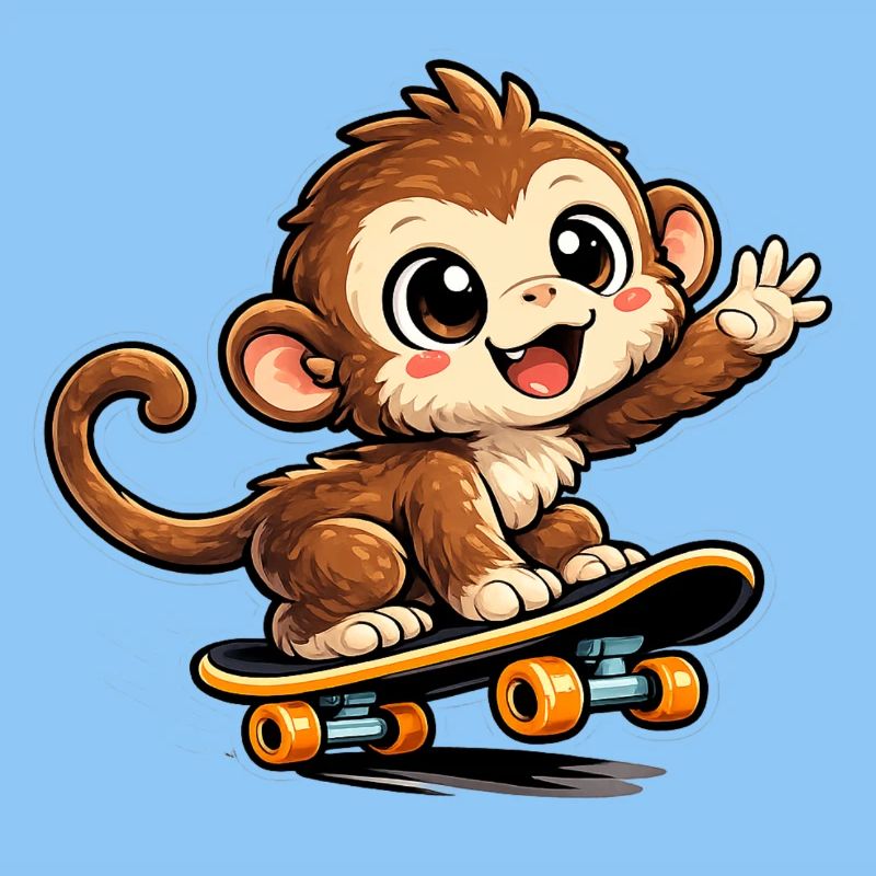 Skate Affe Cartoon
