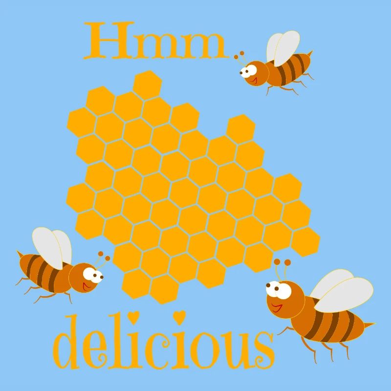Bees with honeycomb