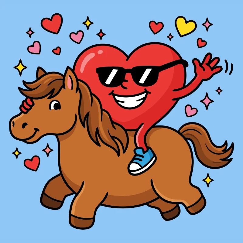 Cheval drôle pour la Saint-Valentin